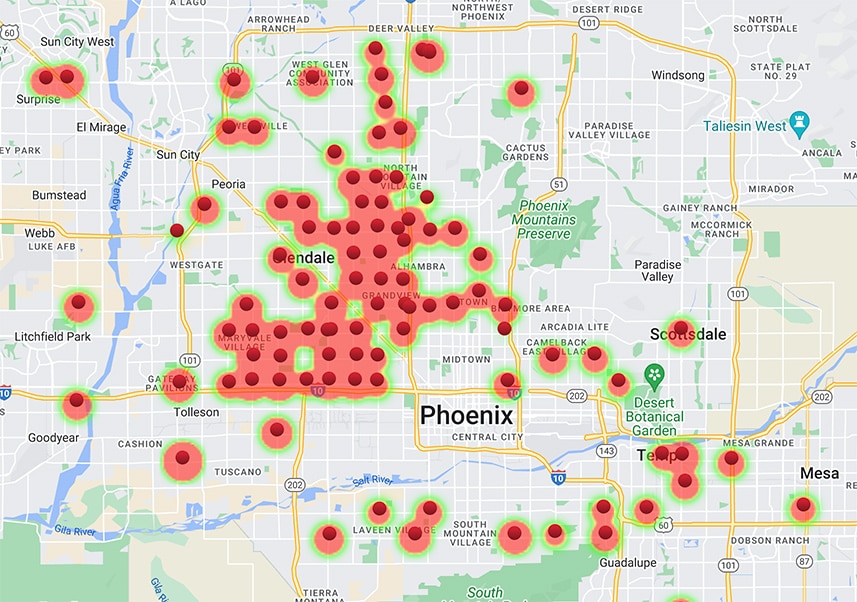 accident heat map accident heat map